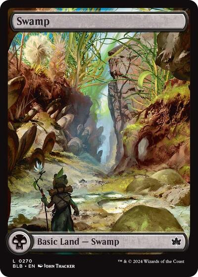 2024 Magic: The Gathering: Bloomburrow (BLB) Japanese - Swamp 0270 (#270, Land)