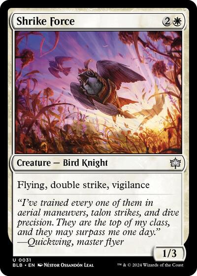 2024 Magic: The Gathering: Bloomburrow (BLB) Japanese - Shrike Force (#31, Uncommon) (, Near Mint)