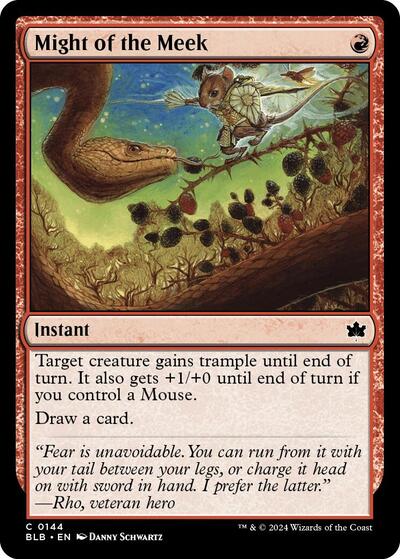 2024 Magic: The Gathering: Bloomburrow (BLB) Japanese - Might of the Meek (#144, Common) (, Near Mint)