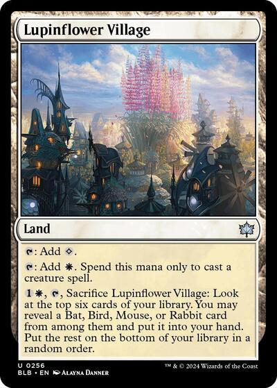 2024 Magic: The Gathering: Bloomburrow (BLB) Japanese - Lupinflower Village (#256, Uncommon) (, Near Mint)