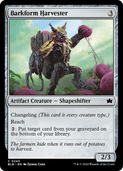 2024 Magic: The Gathering: Bloomburrow (BLB) Japanese - Barkform Harvester (#243, Common) (, Near Mint)