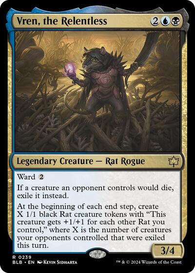 2024 Magic: The Gathering: Bloomburrow (BLB) Japanese - Vren the Relentless (#239, Rare) (, Near Mint)