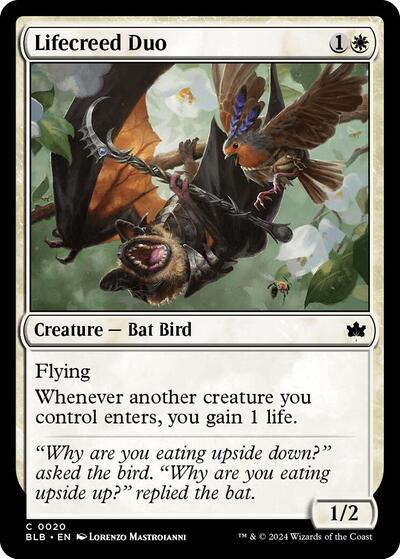 2024 Magic: The Gathering: Bloomburrow (BLB) Japanese - Lifecreed Duo (#20, Common) (, Near Mint)