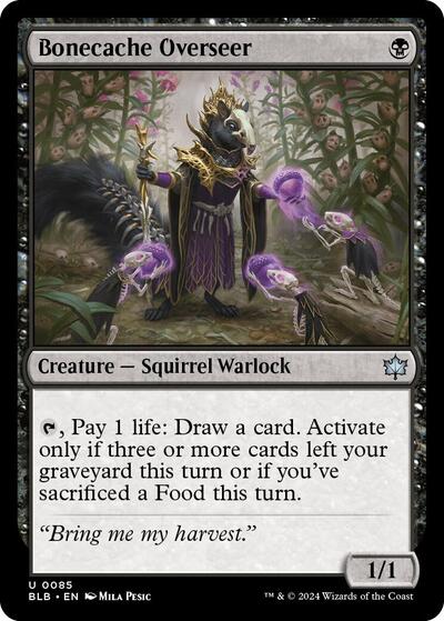 2024 Magic: The Gathering: Bloomburrow (BLB) Japanese - Bonecache Overseer (#85, Uncommon) (, Near Mint)