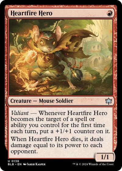 2024 Magic: The Gathering: Bloomburrow (BLB) - Heartfire Hero (#138, Uncommon) (, Near Mint)
