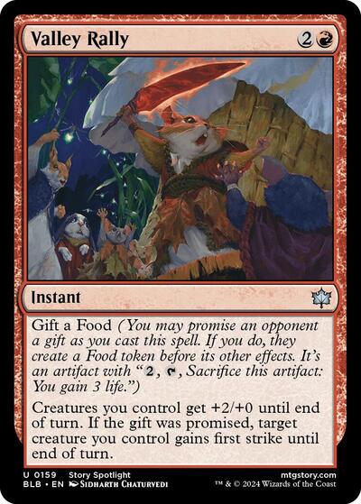 2024 Magic: The Gathering: Bloomburrow (BLB) Japanese - Valley Rally (#159, Uncommon) (, Near Mint)