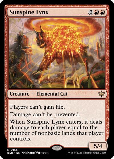 2024 Magic: The Gathering: Bloomburrow (BLB) Japanese - Sunspine Lynx (#155, Rare) (, Near Mint)
