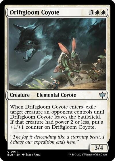 2024 Magic: The Gathering: Bloomburrow (BLB) Japanese - Driftgloom Coyote (#11, Uncommon) (, Near Mint)