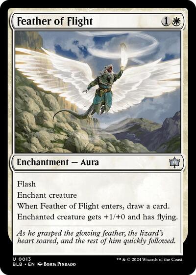 2024 Magic: The Gathering: Bloomburrow (BLB) Japanese - Feather of Flight (#13, Uncommon) (, Near Mint)