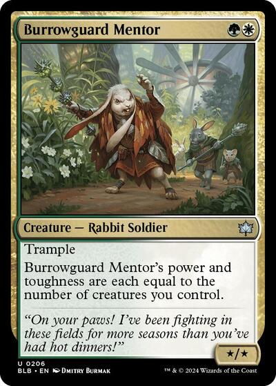 2024 Magic: The Gathering: Bloomburrow (BLB) - Burrowguard Mentor (#206, Uncommon) (Foil, Near Mint)