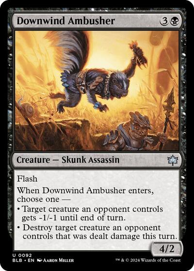 2024 Magic: The Gathering: Bloomburrow (BLB) Japanese - Downwind Ambusher (#92, Uncommon) (, Near Mint)