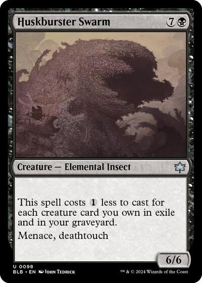 2024 Magic: The Gathering: Bloomburrow (BLB) Japanese - Huskburster Swarm (#98, Uncommon) (, Near Mint)