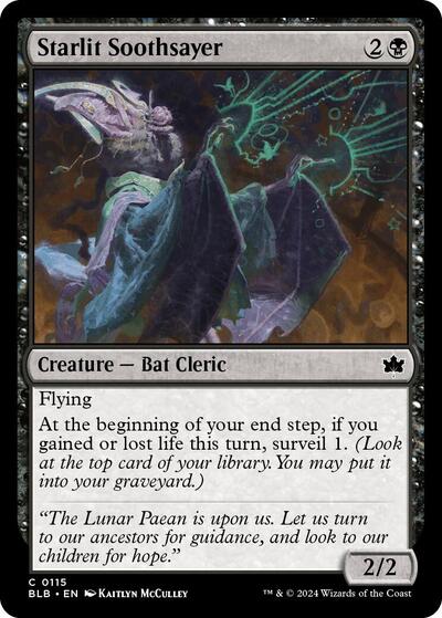 2024 Magic: The Gathering: Bloomburrow (BLB) - Starlit Soothsayer (#115, Common)