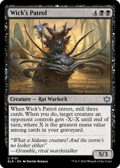 2024 Magic: The Gathering: Bloomburrow (BLB) Japanese - Wicks Patrol (#121, Uncommon) (, Near Mint)
