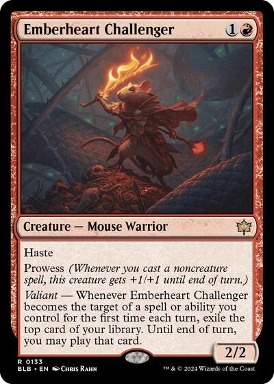 2024 Magic: The Gathering: Bloomburrow (BLB) Japanese - Emberheart Challenger (#133, Rare) (, Near Mint)