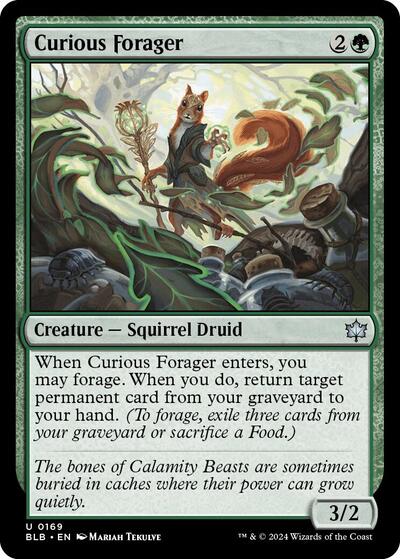 2024 Magic: The Gathering: Bloomburrow (BLB) Japanese - Curious Forager (#169, Uncommon) (, Near Mint)