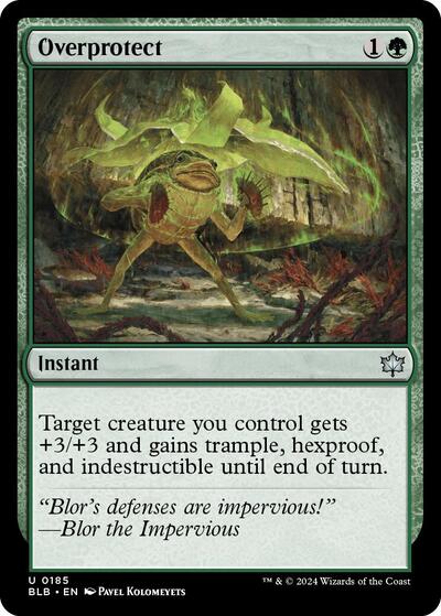 2024 Magic: The Gathering: Bloomburrow (BLB) Japanese - Overprotect (#185, Uncommon) (, Near Mint)