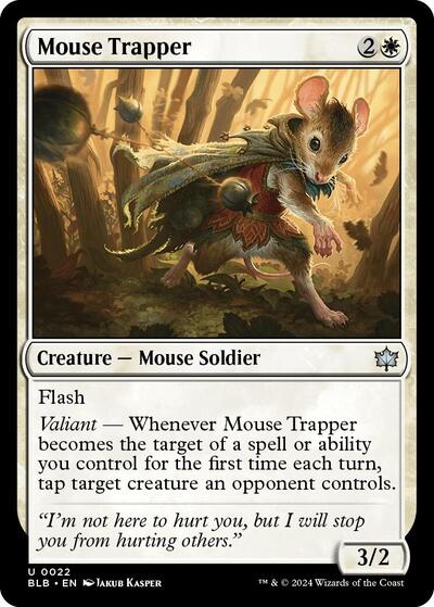 2024 Magic: The Gathering: Bloomburrow (BLB) Japanese - Mouse Trapper (#22, Uncommon) (, Near Mint)