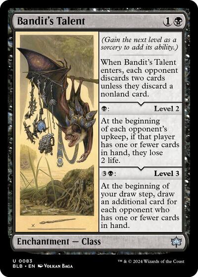 2024 Magic: The Gathering: Bloomburrow (BLB) - Bandits Talent (#83, Uncommon)
