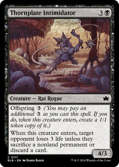 2024 Magic: The Gathering: Bloomburrow (BLB) - Thornplate Intimidator (#117, Common) (, Near Mint)