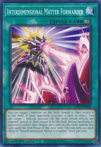 2024 YuGiOh: The Infinite Forbidden (INFO) - Interdimensional Matter Forwarder (#INFO-EN066, Common) (1st Edition, Near Mint)
