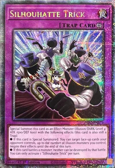 2024 YuGiOh: The Infinite Forbidden (INFO) - Silhouhatte Trick Quarter Century Secret Rare (#INFO-EN079, Quarter Century Secret Rare) (1st Edition, Near Mint)
