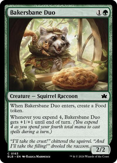 2024 Magic: The Gathering: Bloomburrow (BLB) Japanese - Bakersbane Duo (#163, Common) (, Near Mint)