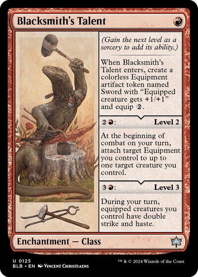 2024 Magic: The Gathering: Bloomburrow (BLB) Japanese - Blacksmiths Talent (#125, Uncommon) (, Near Mint)