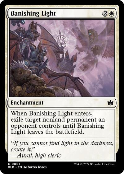 2024 Magic: The Gathering: Bloomburrow (BLB) Japanese - Banishing Light (#1, Common) (, Near Mint)