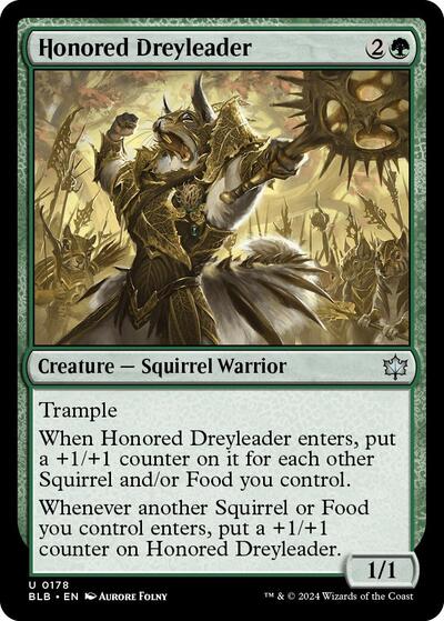 2024 Magic: The Gathering: Bloomburrow (BLB) - Honored Dreyleader (#178, Uncommon)