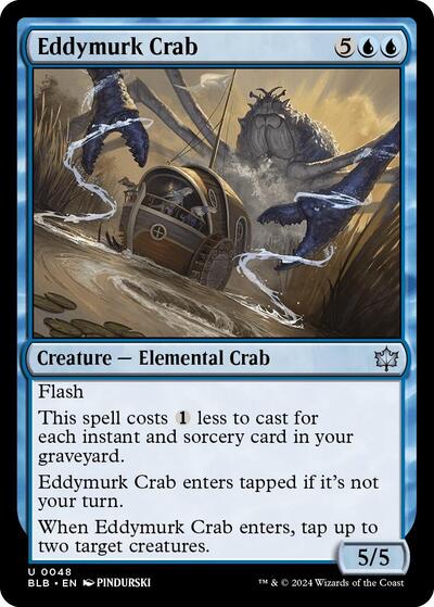 2024 Magic: The Gathering: Bloomburrow (BLB) Japanese - Eddymurk Crab (#48, Uncommon) (, Near Mint)