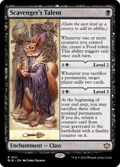 2024 Magic: The Gathering: Bloomburrow (BLB) Japanese - Scavengers Talent (#111, Rare) (, Near Mint)