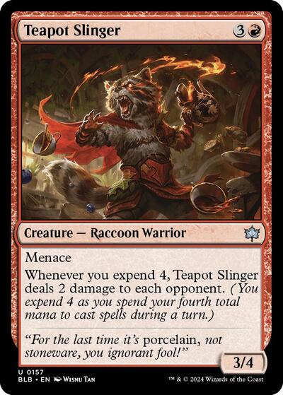 2024 Magic: The Gathering: Bloomburrow (BLB) Japanese - Teapot Slinger (#157, Uncommon) (, Near Mint)