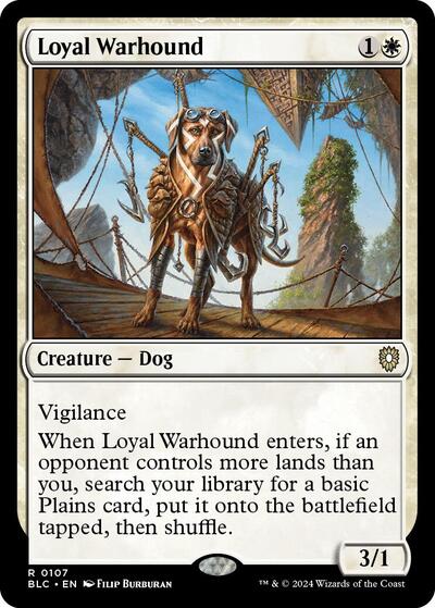 2024 Magic: The Gathering: Commander: Bloomburrow (BLC) - Loyal Warhound (#107, Rare) (, Near Mint)