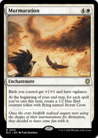 2024 Magic: The Gathering: Commander: Bloomburrow (BLC) - Murmuration (#10, Rare) (, Near Mint)