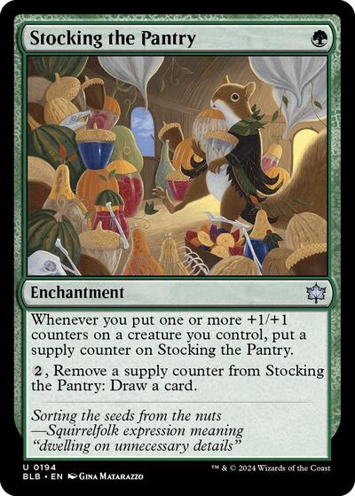 2024 Magic: The Gathering: Bloomburrow (BLB) Japanese - Stocking the Pantry (#194, Uncommon) (, Near Mint)