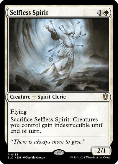 2024 Magic: The Gathering: Commander: Bloomburrow (BLC) - Selfless Spirit (#153, Rare) (, Near Mint)
