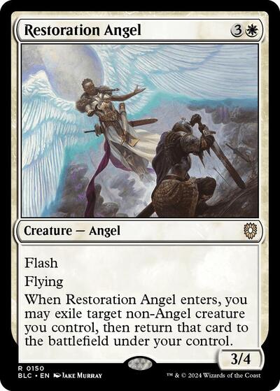 2024 Magic: The Gathering: Commander: Bloomburrow (BLC) - Restoration Angel (#150, Rare) (, Near Mint)