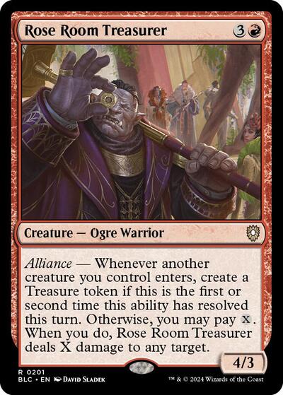2024 Magic: The Gathering: Commander: Bloomburrow (BLC) - Rose Room Treasurer (#201, Rare) (, Near Mint)