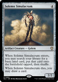 2024 Magic: The Gathering: Commander: Bloomburrow (BLC) - Solemn Simulacrum (#284, Rare) (, Near Mint)