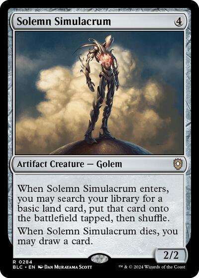2024 Magic: The Gathering: Commander: Bloomburrow (BLC) - Solemn Simulacrum (#284, Rare) (, Near Mint)