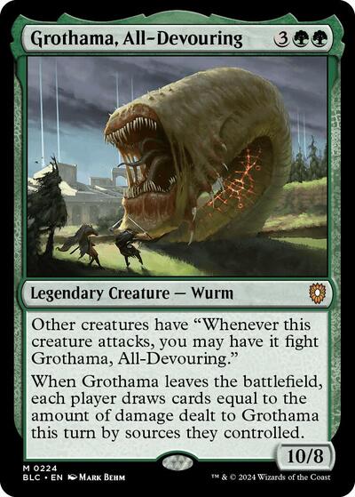 2024 Magic: The Gathering: Commander: Bloomburrow (BLC) - Grothama All Devouring (#224, Mythic Rare) (, Near Mint)