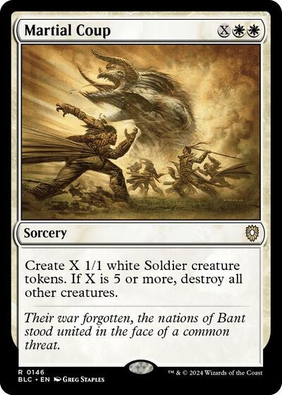 2024 Magic: The Gathering: Commander: Bloomburrow (BLC) - Martial Coup (#146, Rare) (, Near Mint)
