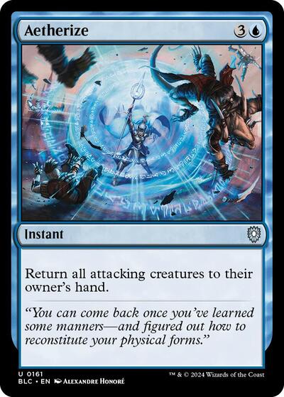2024 Magic: The Gathering: Commander: Bloomburrow (BLC) - Aetherize (#161, Uncommon) (, Near Mint)