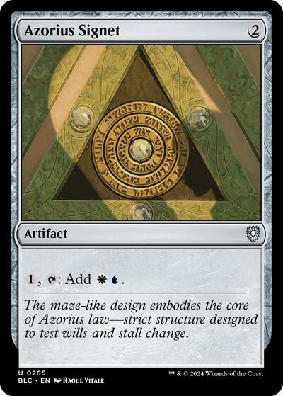 2024 Magic: The Gathering: Commander: Bloomburrow (BLC) - Azorius Signet (#265, Uncommon) (, Near Mint)