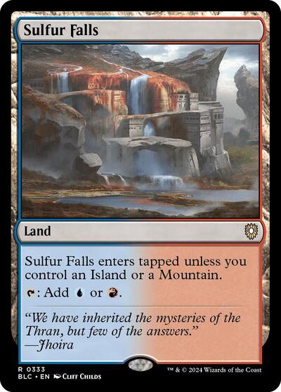 2024 Magic: The Gathering: Commander: Bloomburrow (BLC) - Sulfur Falls (#333, Rare) (, Near Mint)