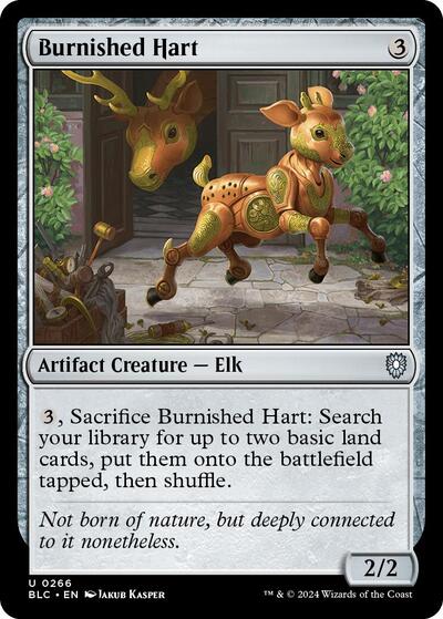 2024 Magic: The Gathering: Commander: Bloomburrow (BLC) - Burnished Hart (#266, Uncommon) (, Near Mint)