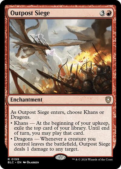 2024 Magic: The Gathering: Commander: Bloomburrow (BLC) - Outpost Siege (#199, Rare) (, Near Mint)