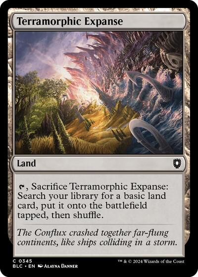 2024 Magic: The Gathering: Commander: Bloomburrow (BLC) - Terramorphic Expanse (#345, Common) (, Near Mint)