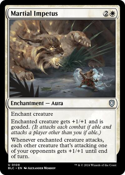 2024 Magic: The Gathering: Commander: Bloomburrow (BLC) - Martial Impetus (#108, Uncommon) (, Near Mint)